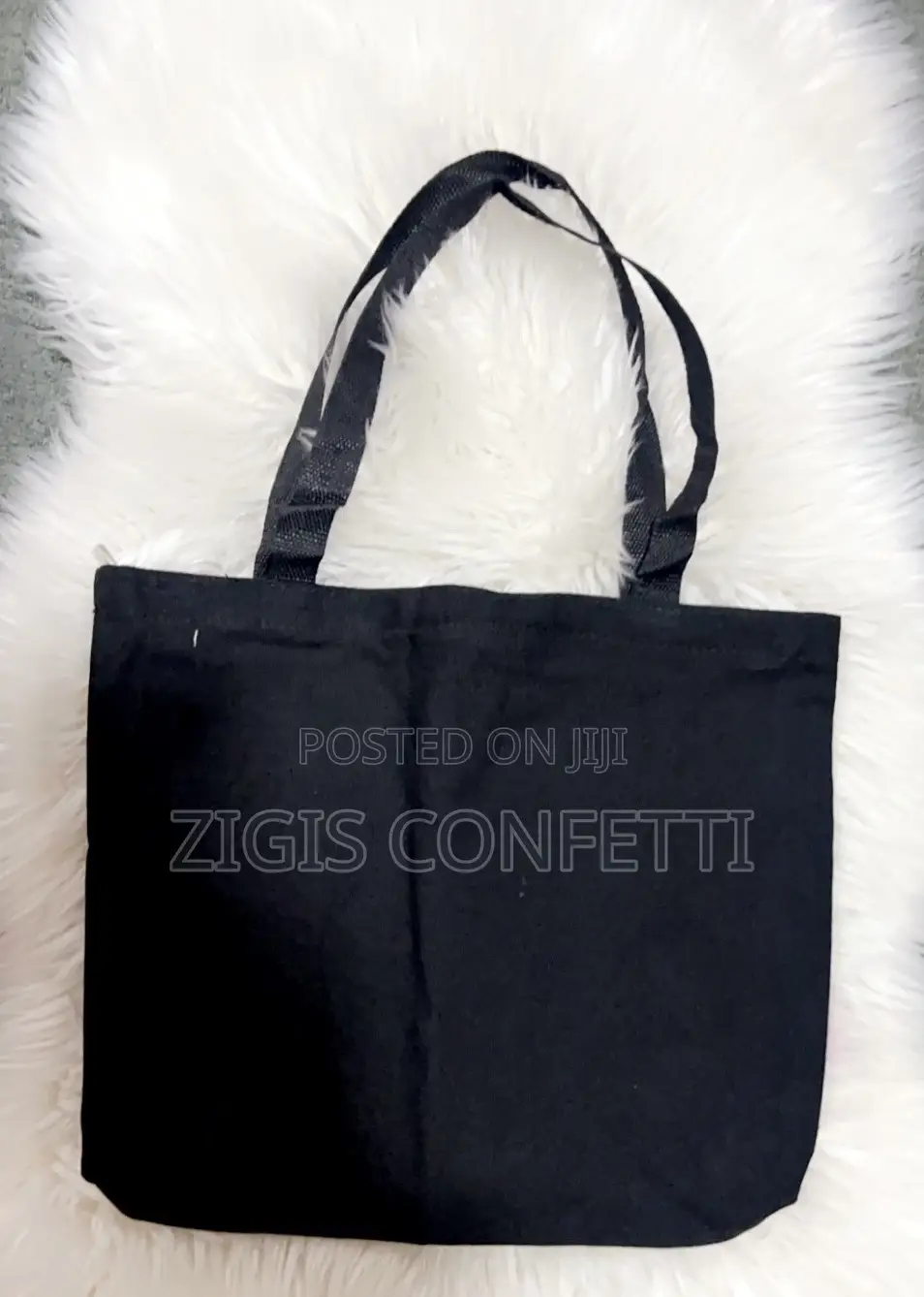 Black Canvas Bags With Zipper