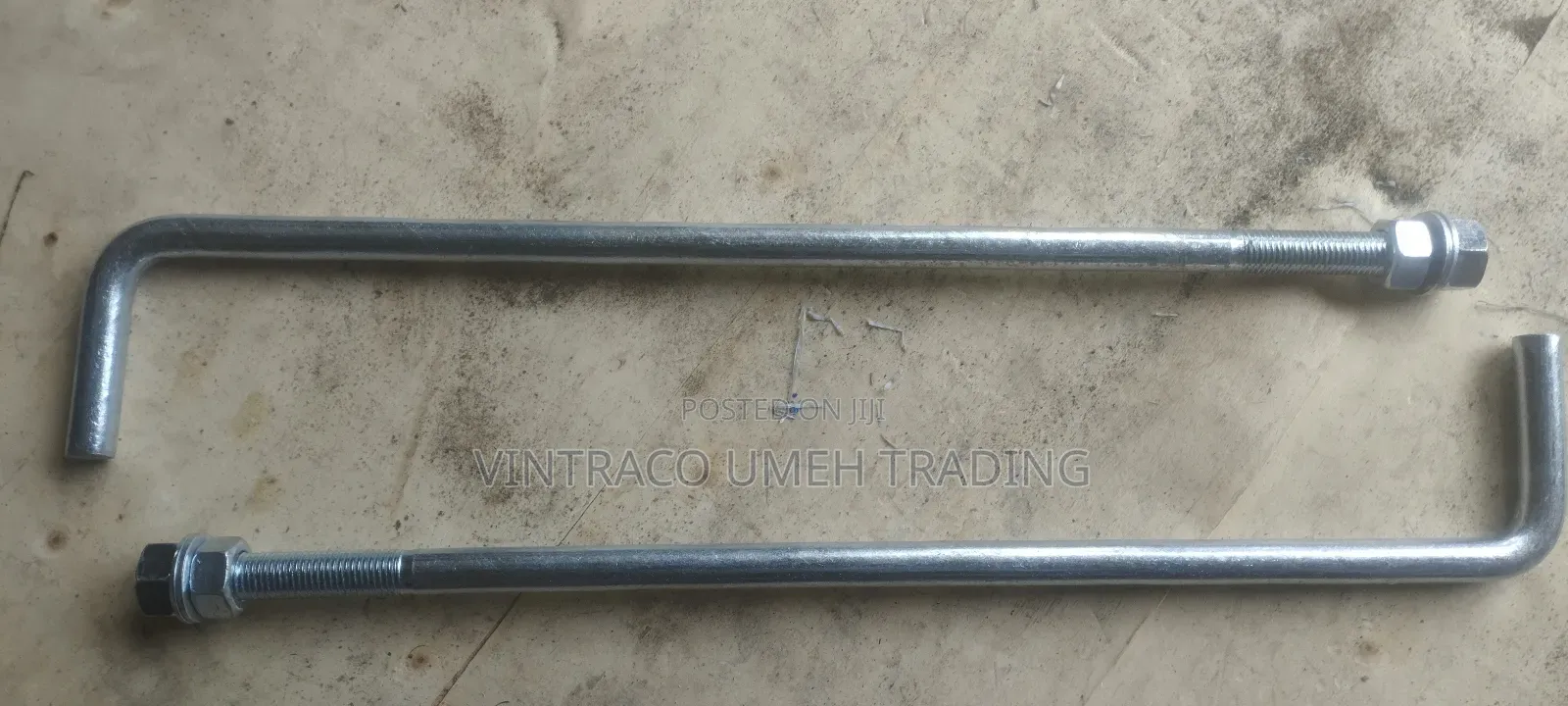 M20 X 600mm Foundation Bolt Nut and Washer Galvanised