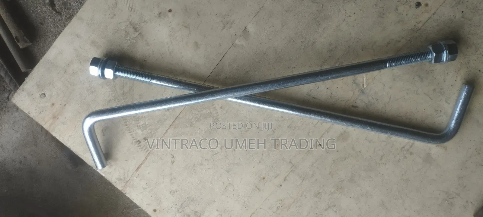 M20 X 600mm Foundation Bolt Nut and Washer Galvanised