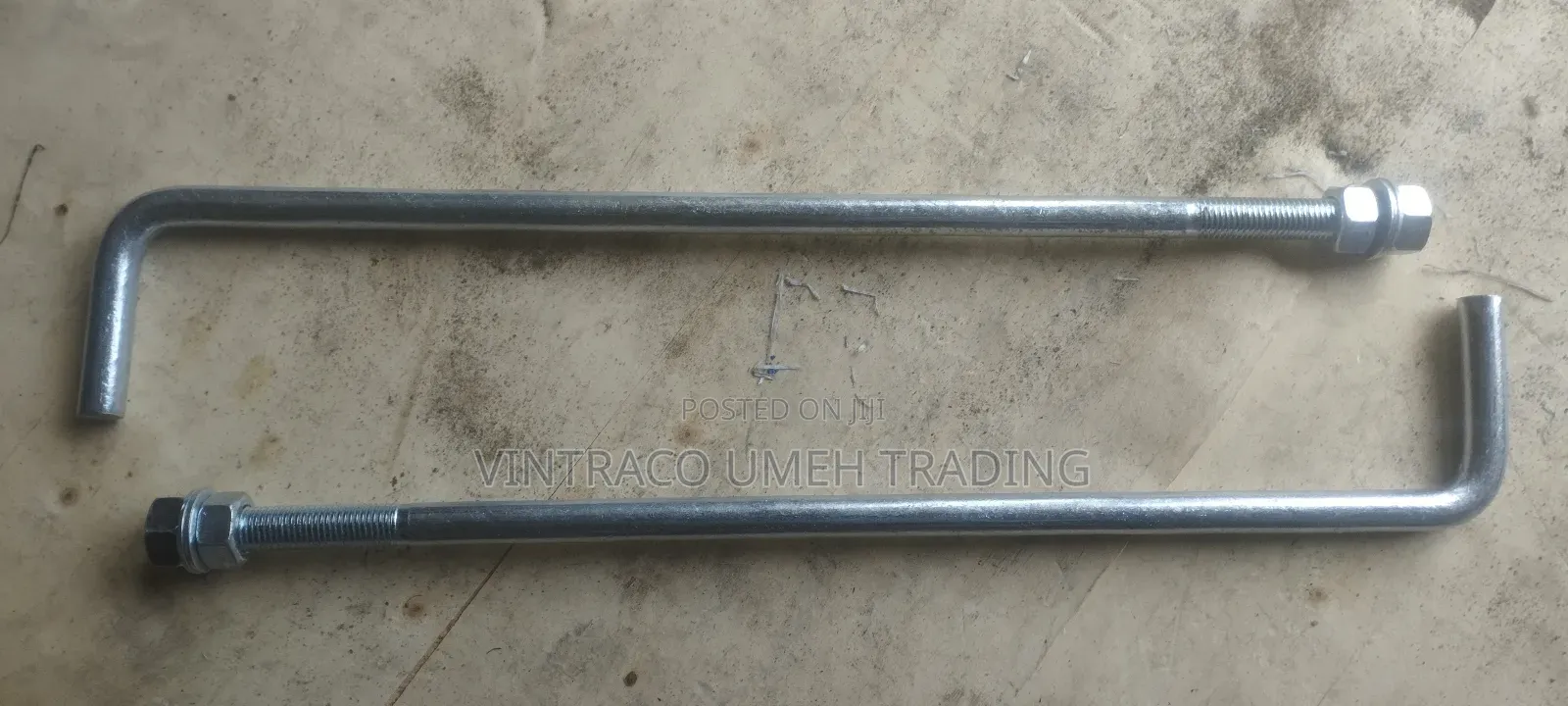 M20 X 600mm Foundation Bolt Nut and Washer Galvanised