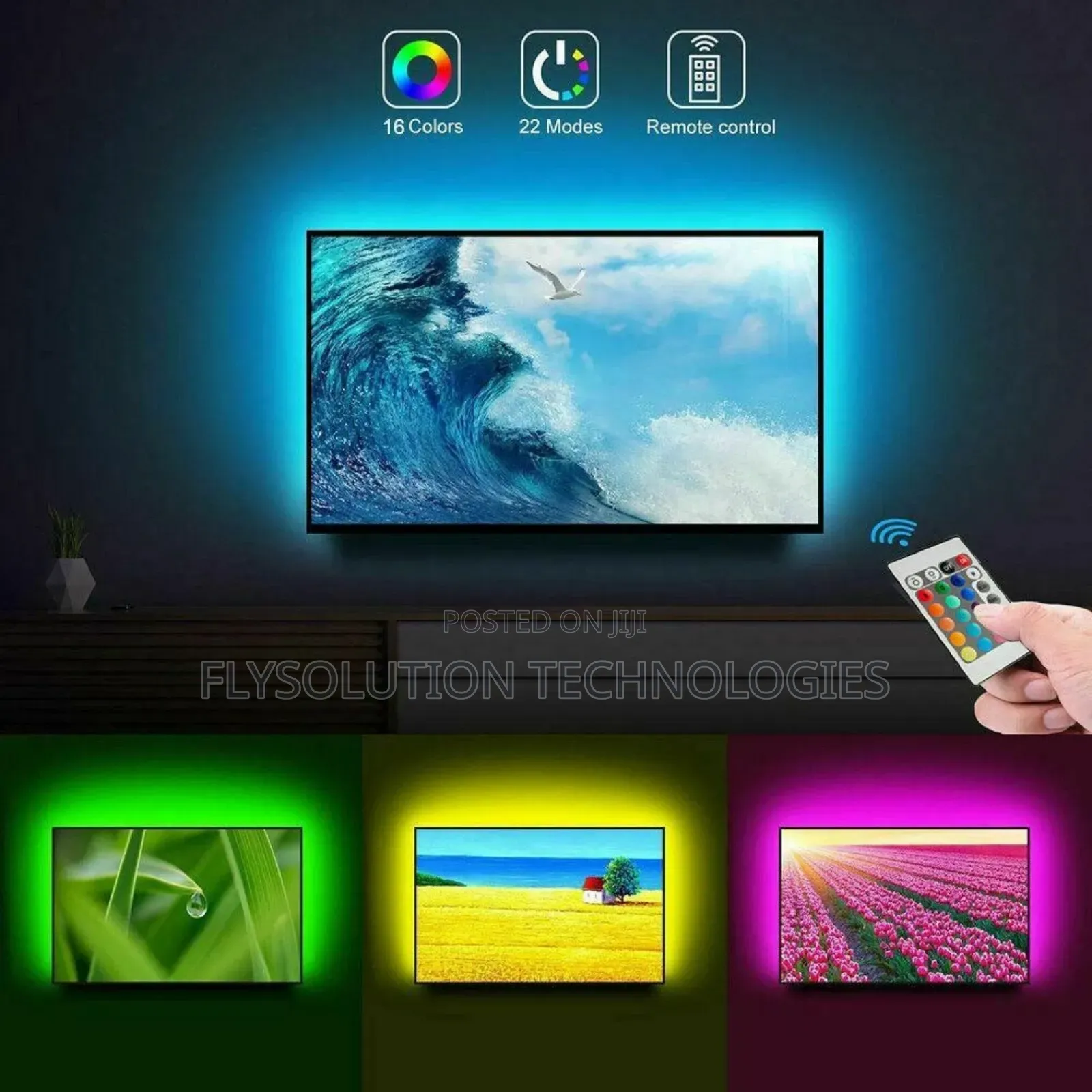 RGB 5v Strip Light Remote Control Led Tape Backlight - 3m