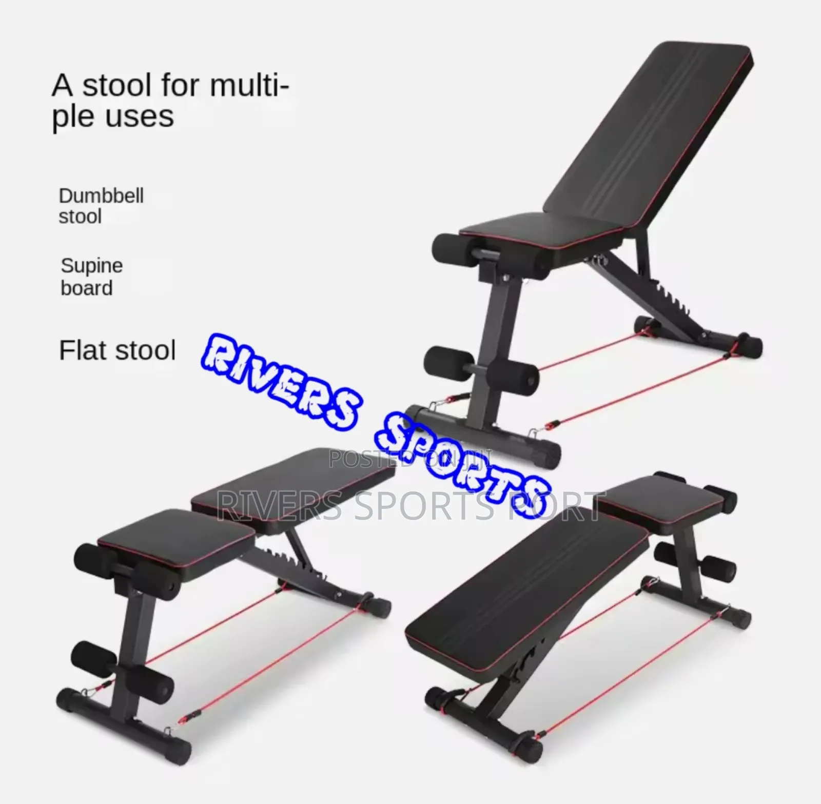 Foldable Multifunctional Adjustable Dumbbell Weight Bench