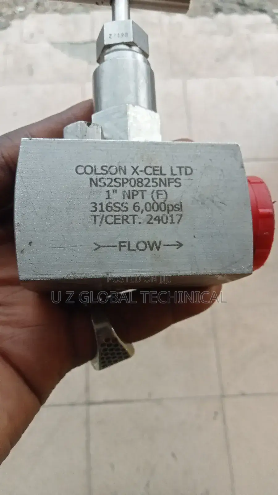 1inch Stainless Needle Valve by 6000 (All Sizes Available)