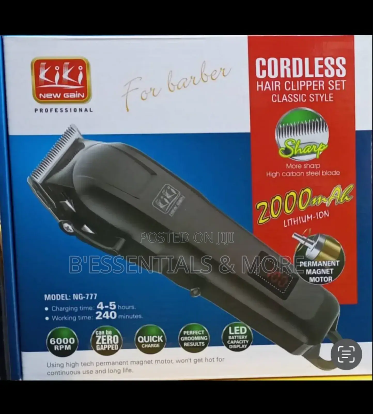 Kiki Rechargeable Professional Cordless Clipper