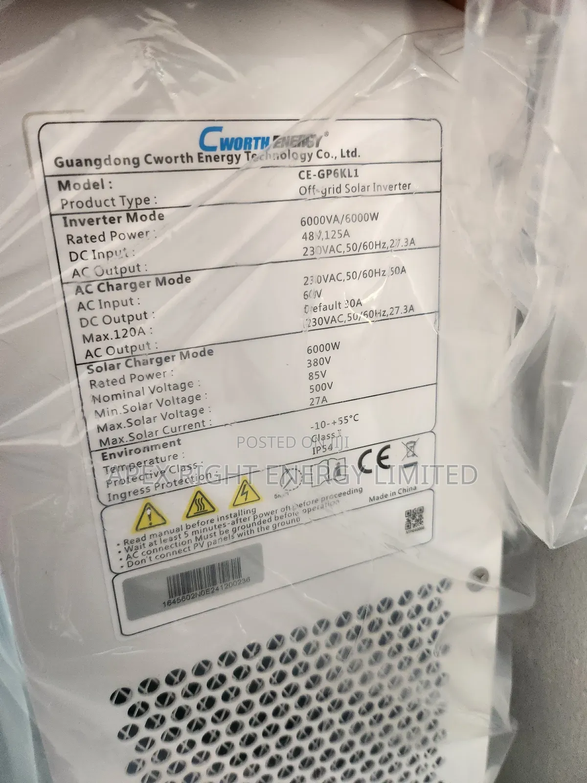 6kva Cworth Hybrid Inverter 48volts