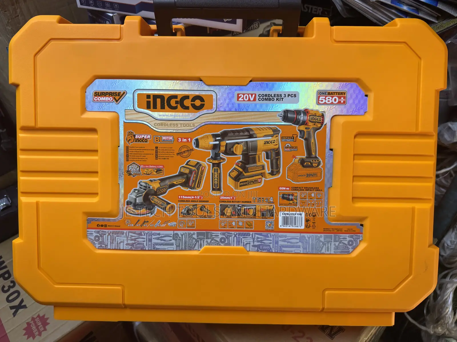 Ingco 3 in 1 Cordless Combo Kit Professional Combo Tools