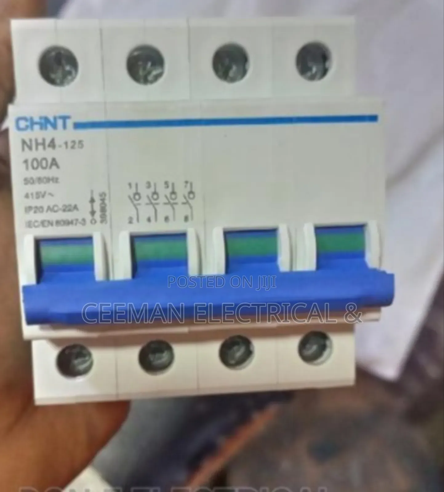 100 Amps 4 Pole MCB Breaker Chint