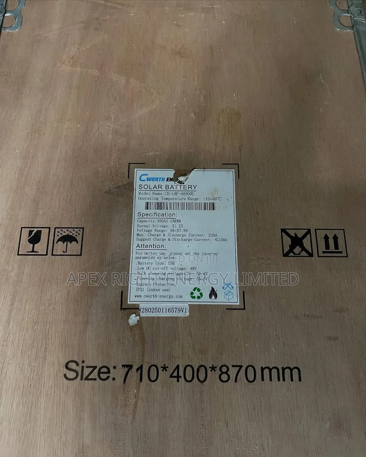 15kwh Cworth Lithium Battery 51.2volts