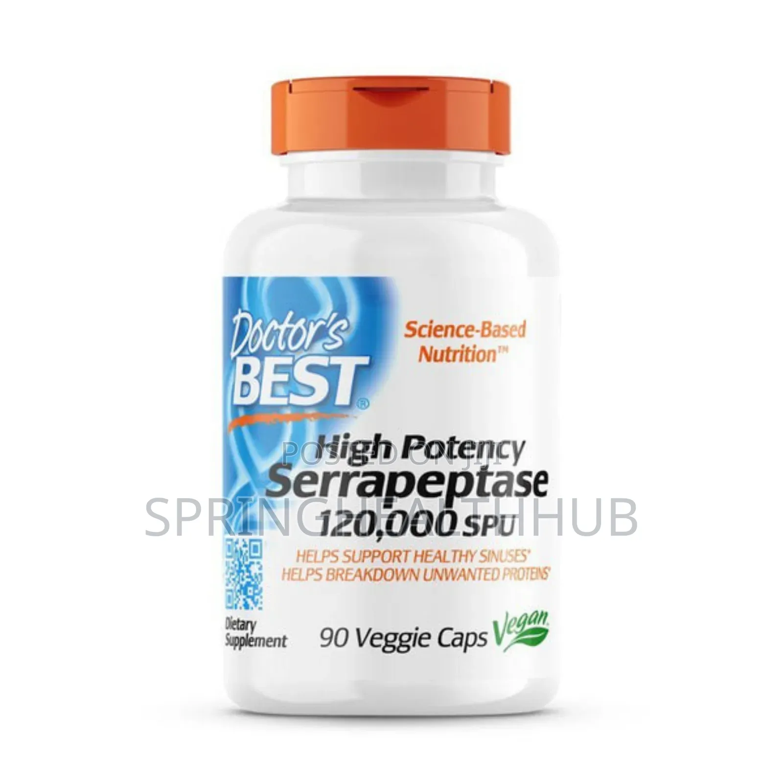 Doctor's Best High Potency Serrapeptase 120,000 Spu 90 Caps