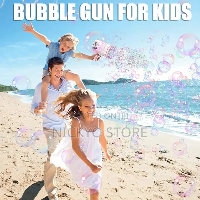 Rechargeable 64 Holes Bazooka Bubble Gun