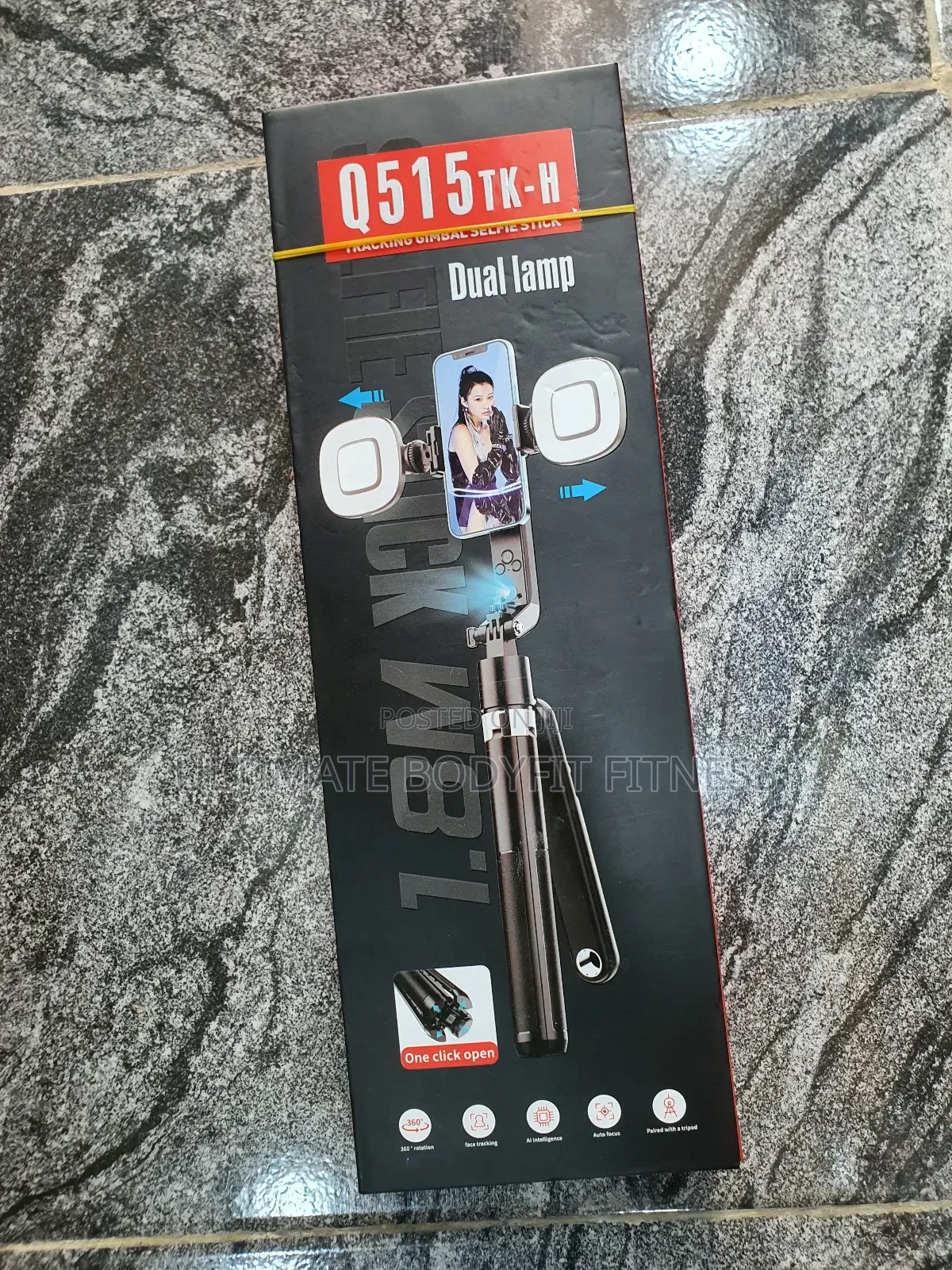 Brand New Q515tk Tracking Ai Selfie Stick With Dual Lamp