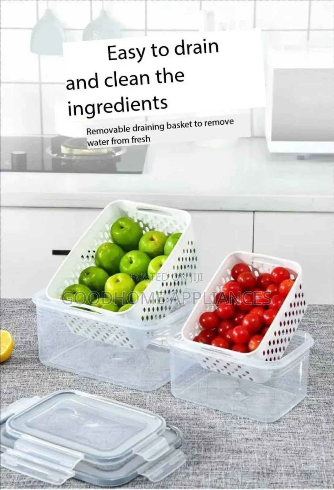 3 in 1 Sieve Container and Fruits Basket