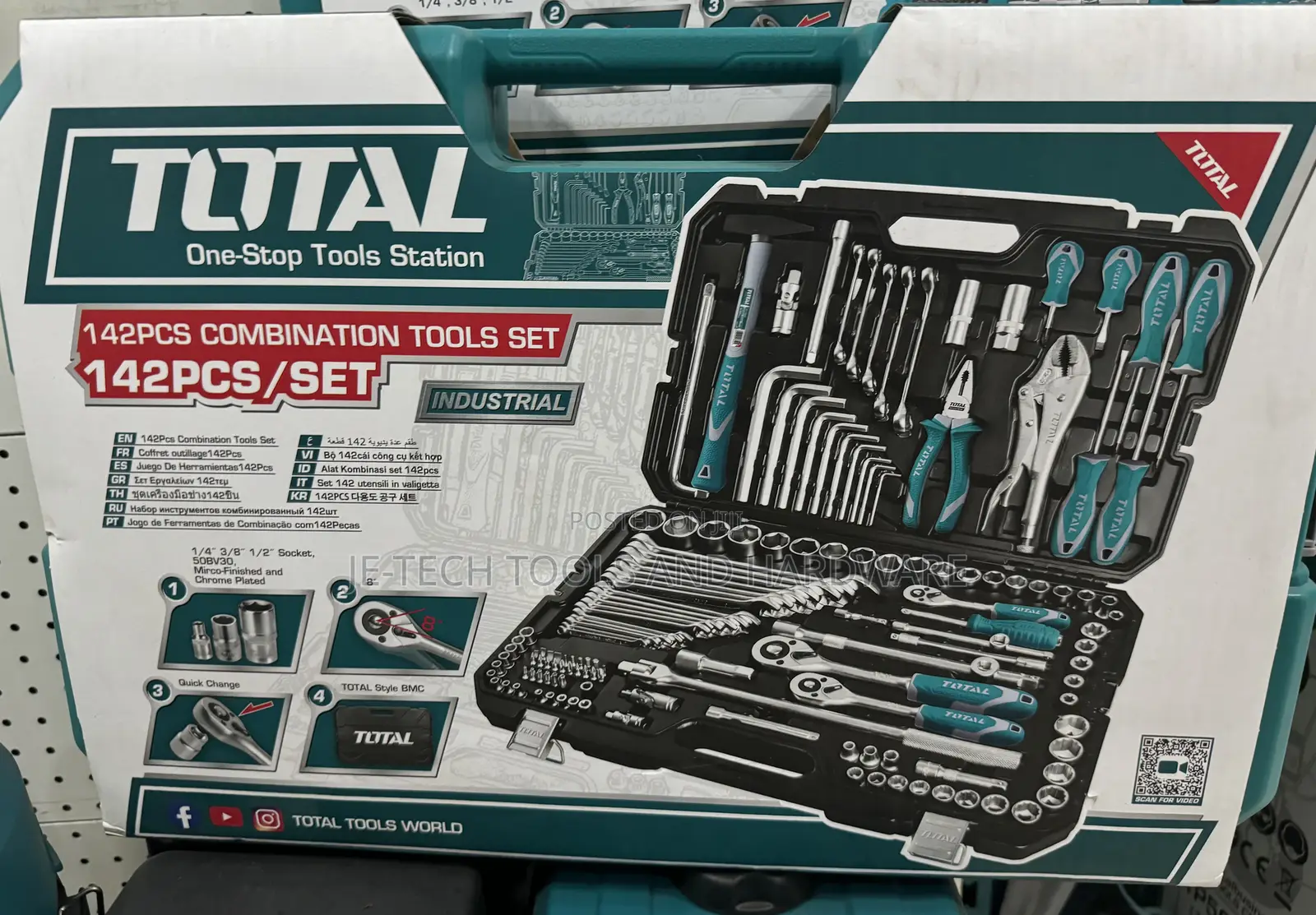 Total Germany Standard Combination Tools Kits 142pcs