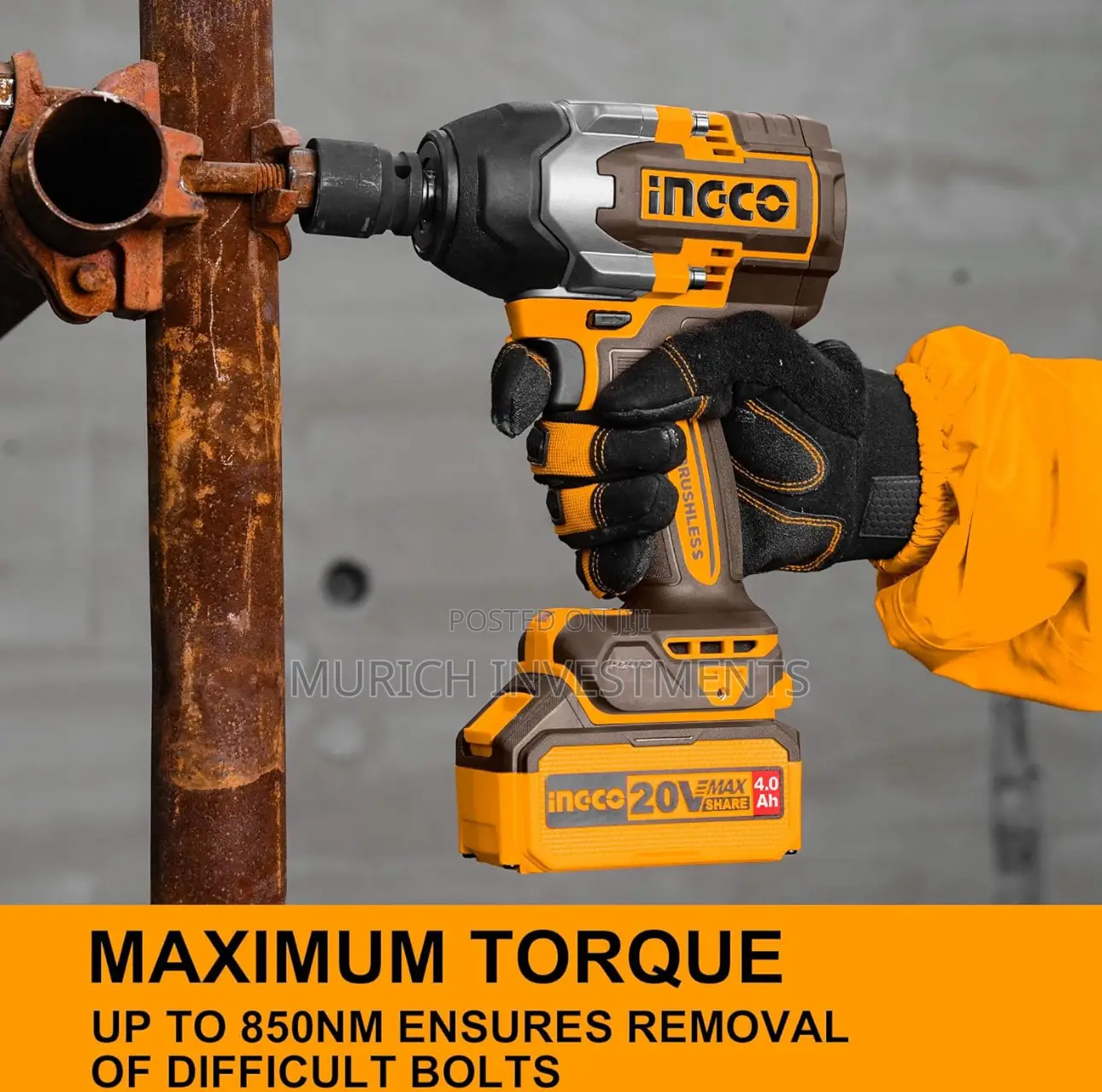 Ingco Cordless 20v Combo Kit (Impact Wrench + Heat Gun)