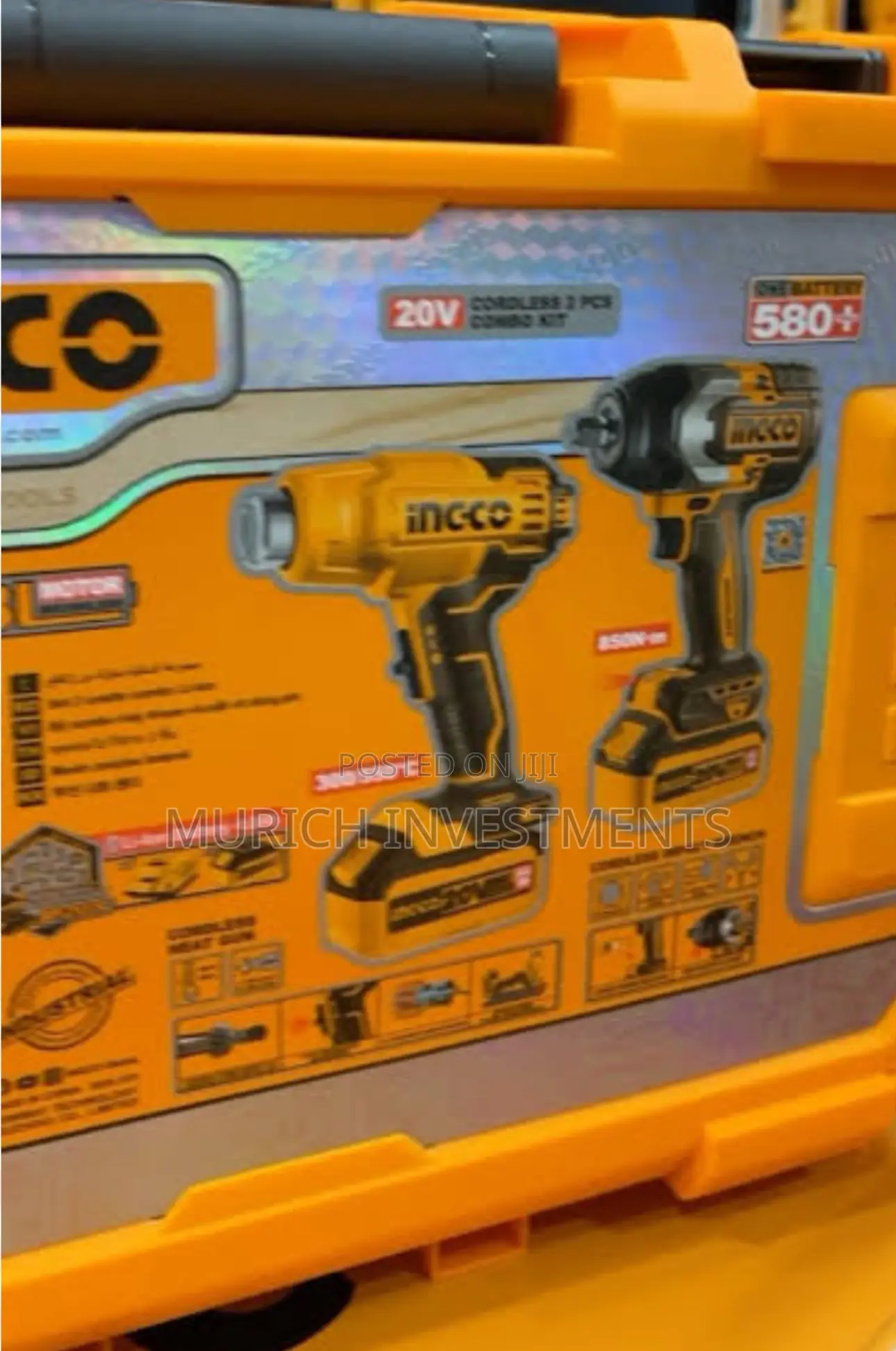 Ingco Cordless 20v Combo Kit (Impact Wrench + Heat Gun)
