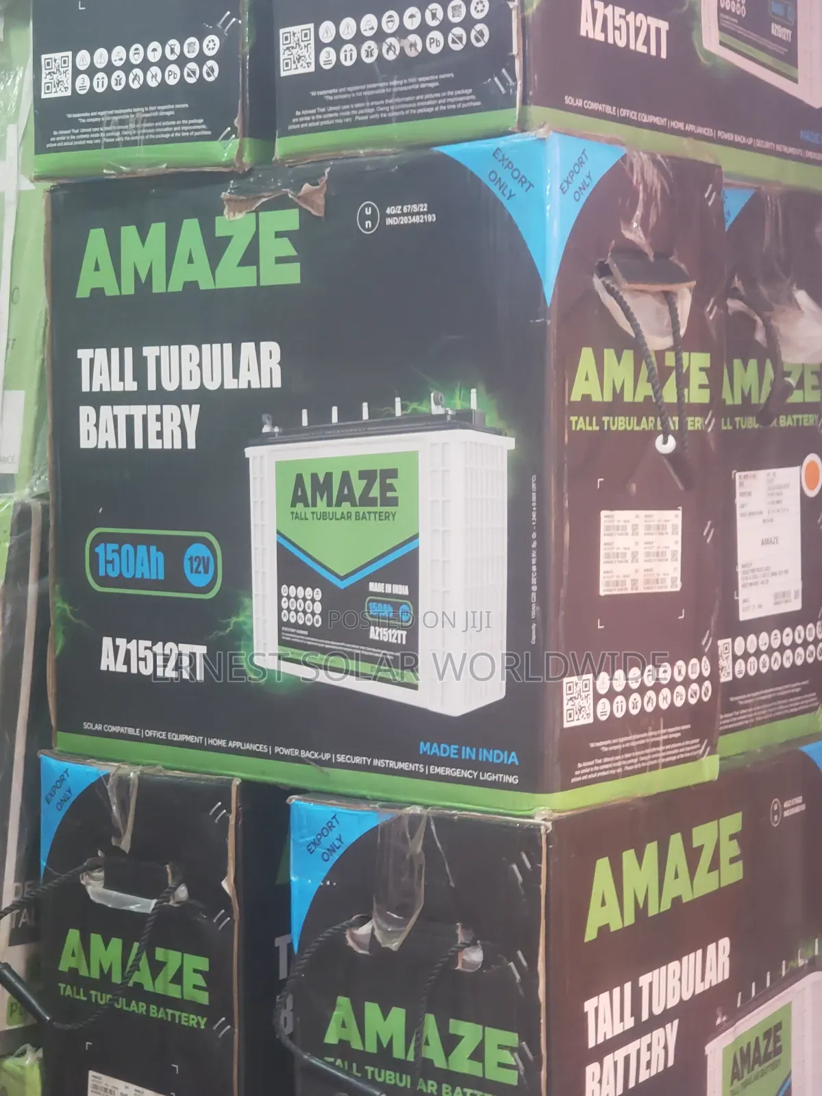 Original Amaze Solar Tubular Batteries 220ah