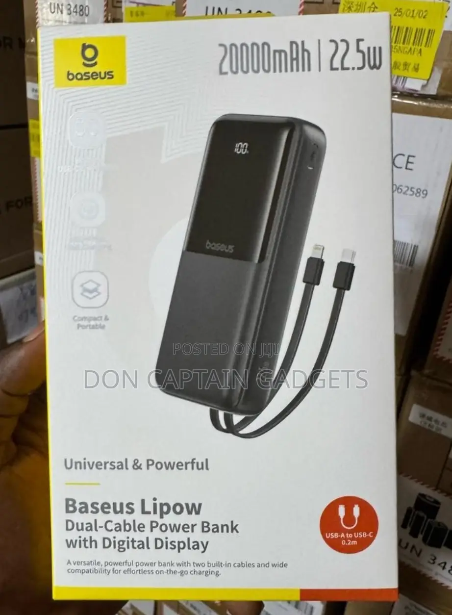Baseus 20000mah 22.5w Lipow Display Power Bank