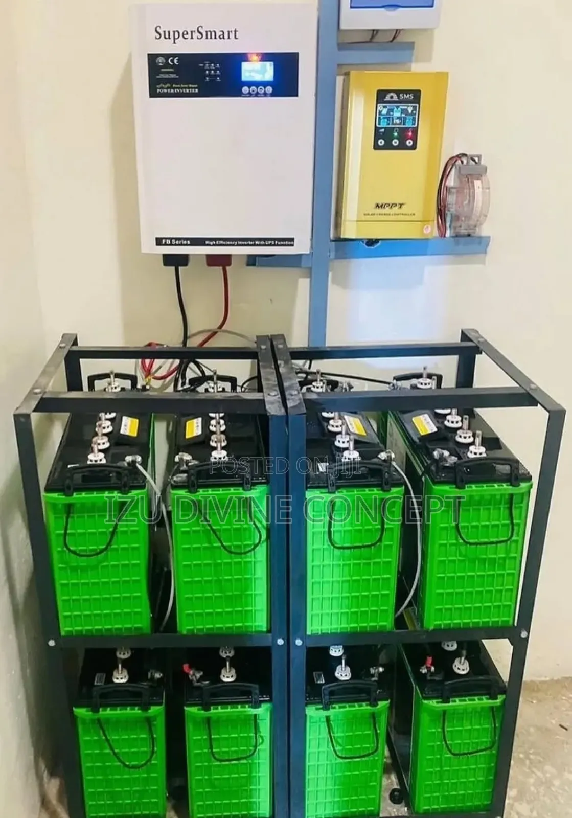 Eight Tubular Battery Setup