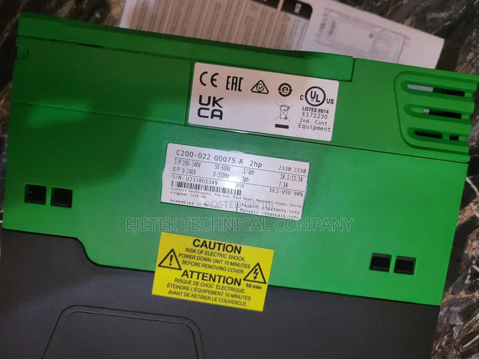 Commander 1.5kw/2hp 220v Input Inverter Drive VFD