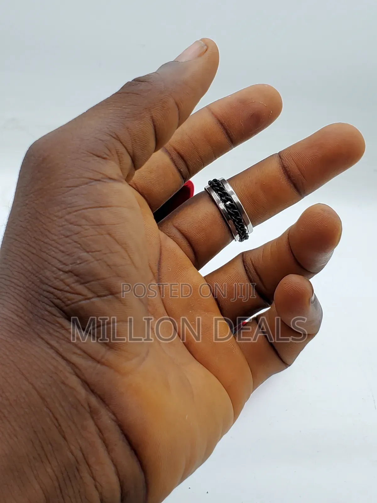 Pattern Classic Ski Biker Men's Ring
