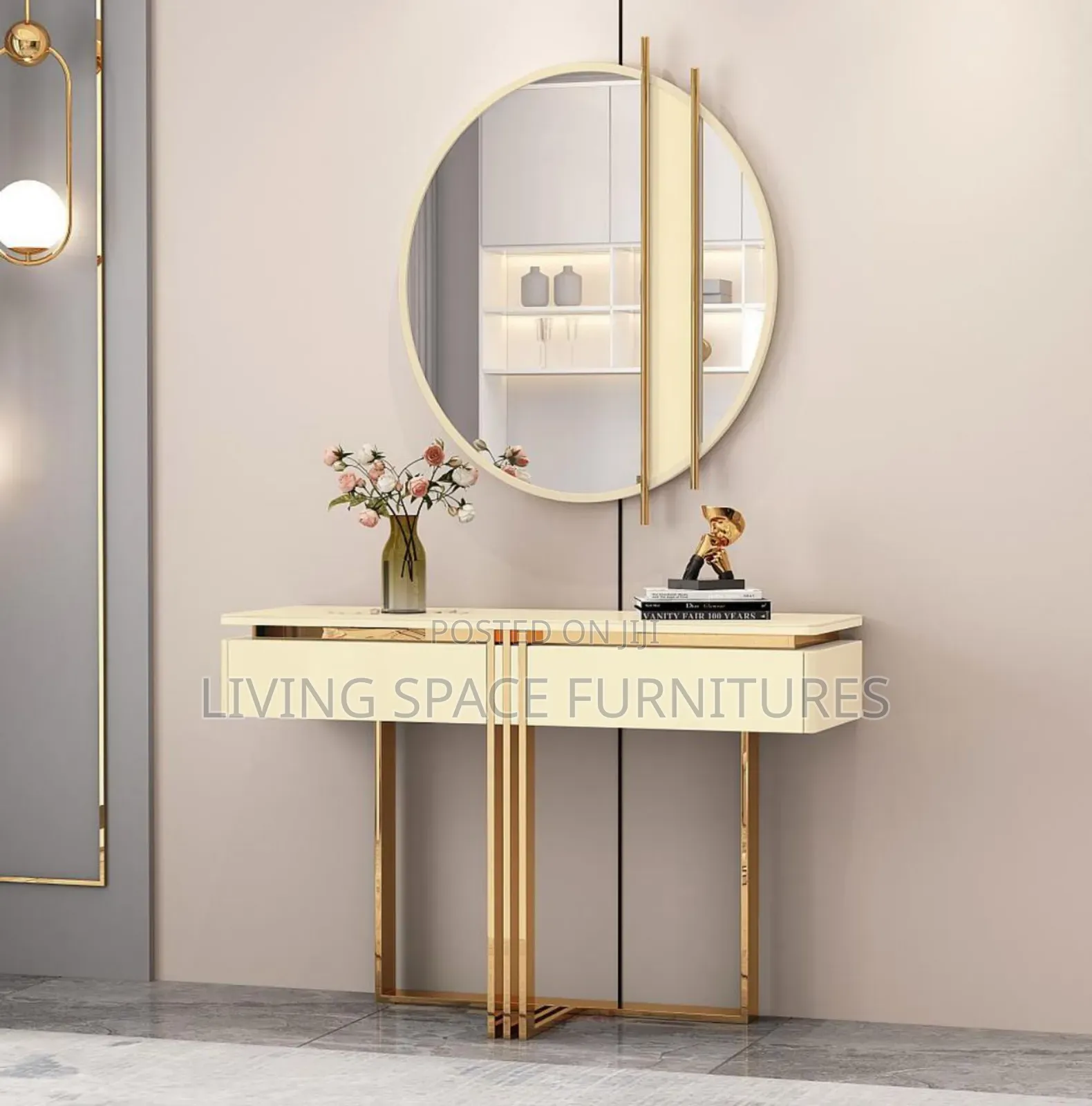 Newly Modern Console Mirror Set