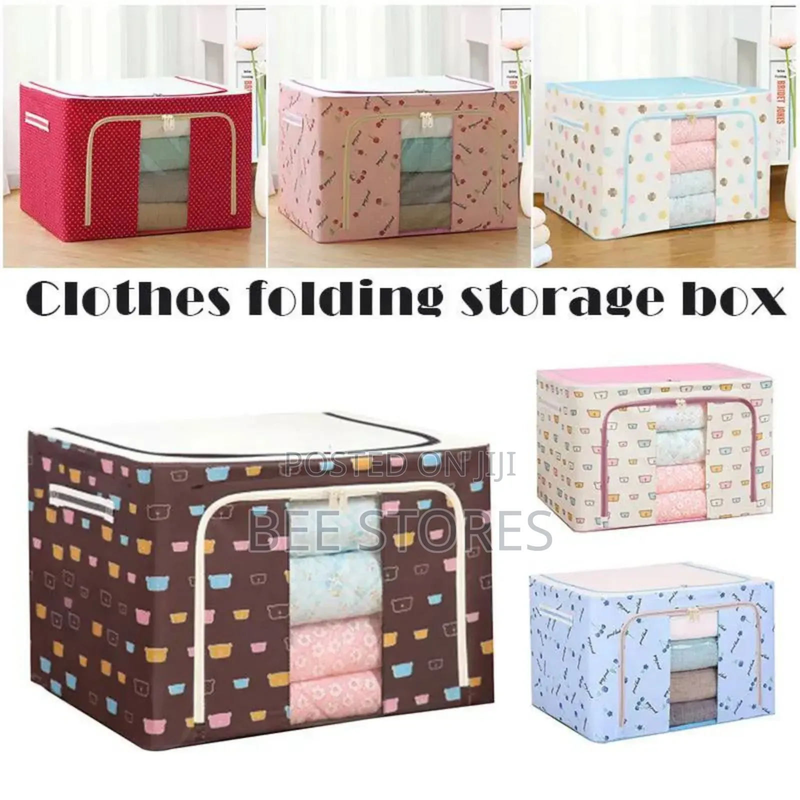 New Oxford Clothe Folding Storage Box - 100lts