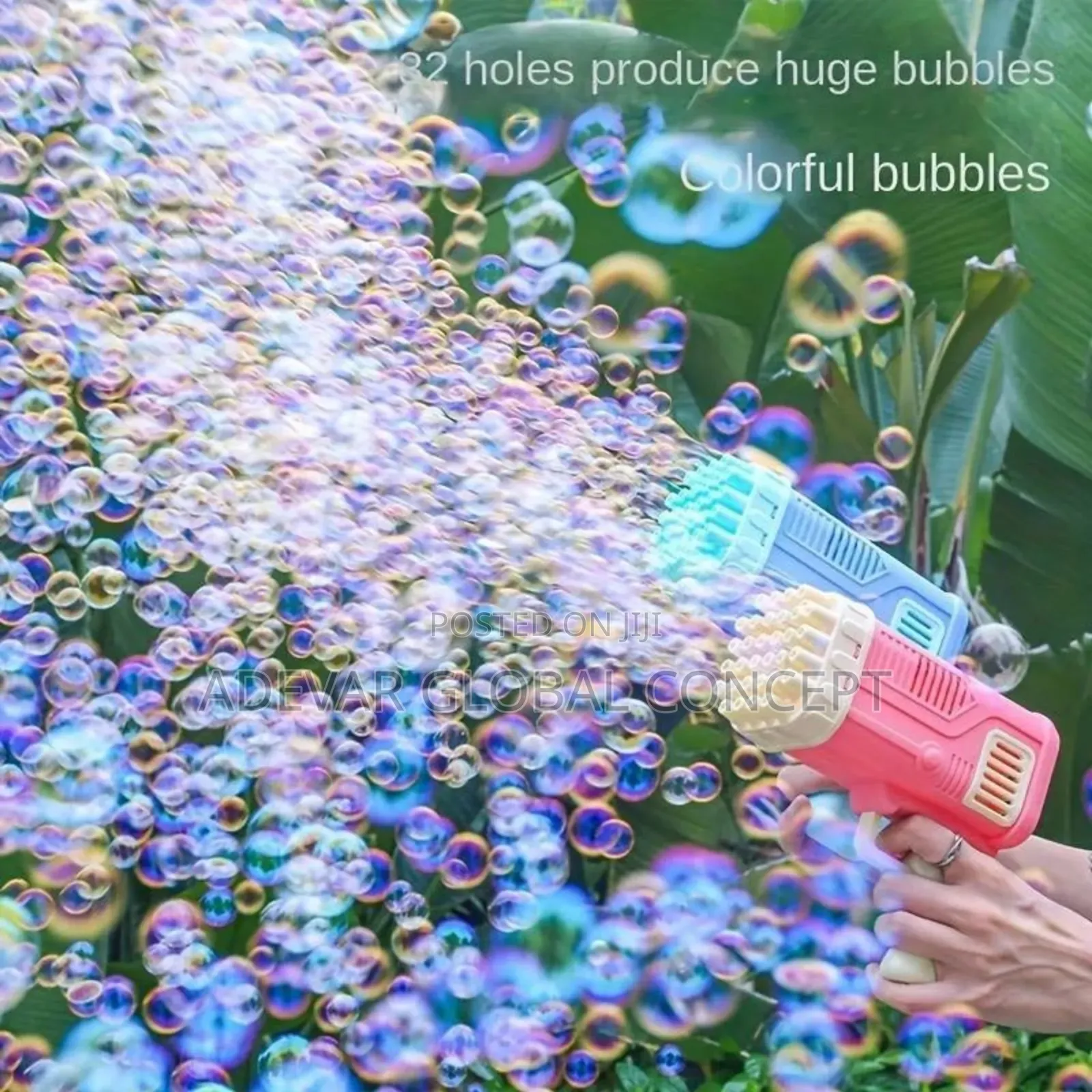 Children's 32 Hole Bubble Machine Bubble Toy Gun
