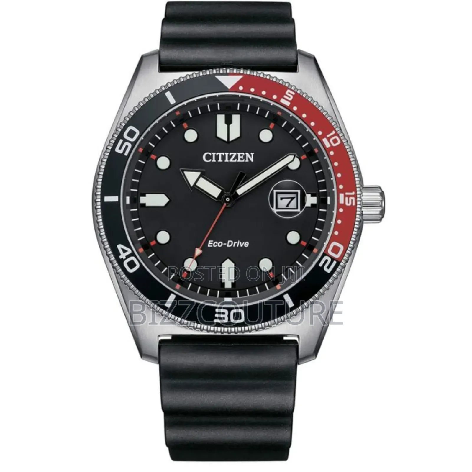 Original Citizen Men’S Eco-Drive Black Rubber Strap Watch