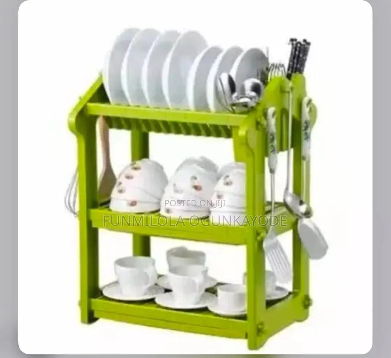 3 Layers Plate Rack Colors Green,Blue Red