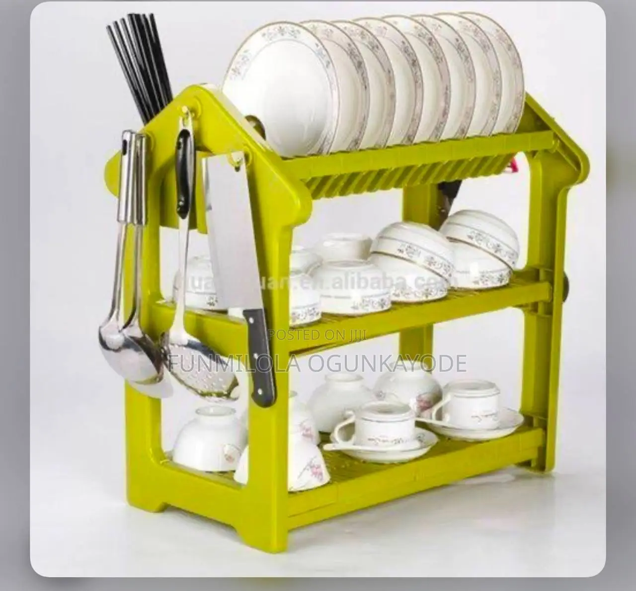 3 Layers Plate Rack Colors Green,Blue Red
