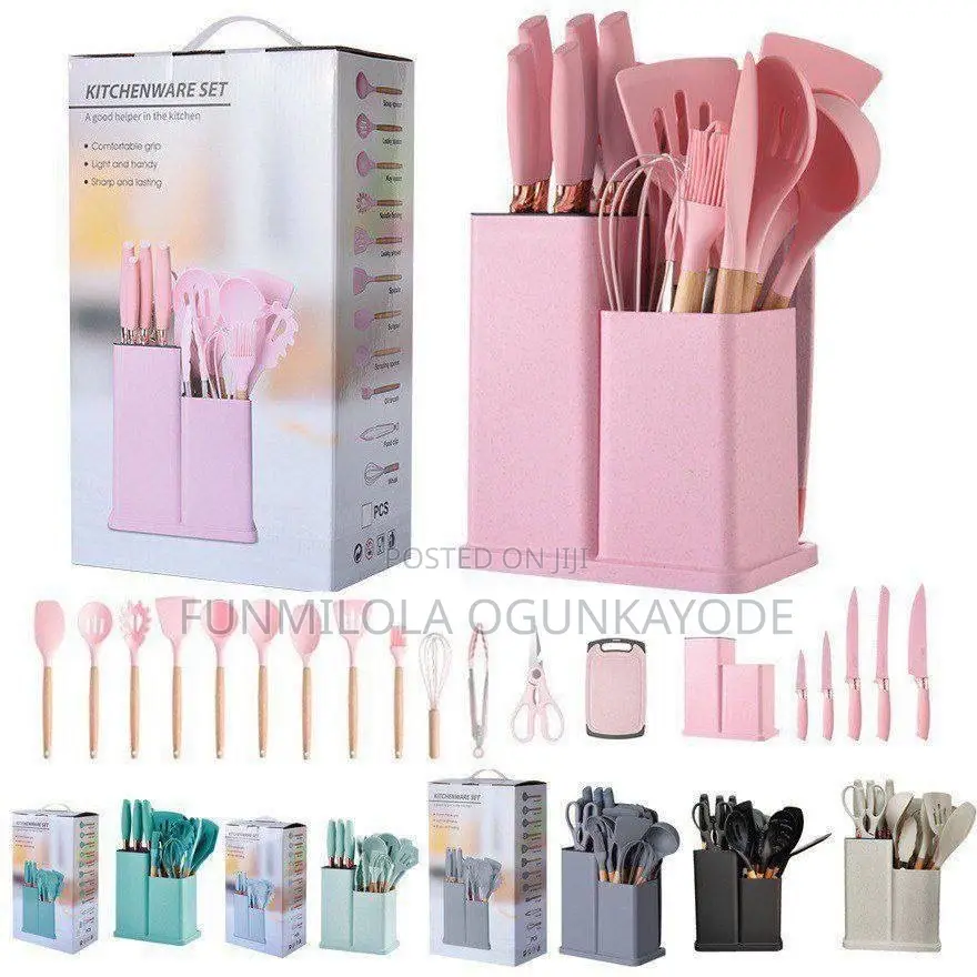 Silicone Spoon Set With Chopping Board 19000