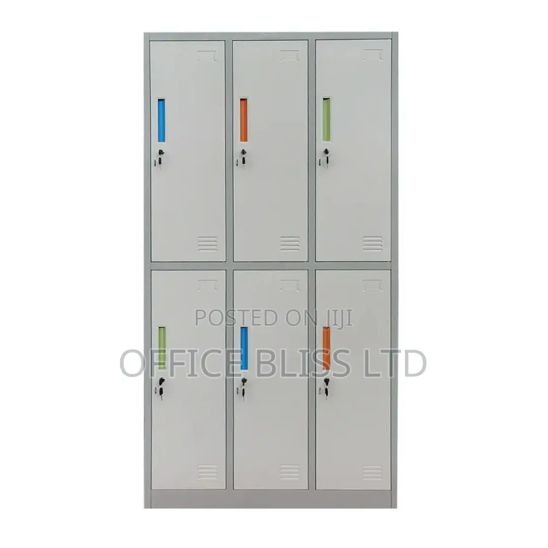 6 Door Steel Locker With Key Lock