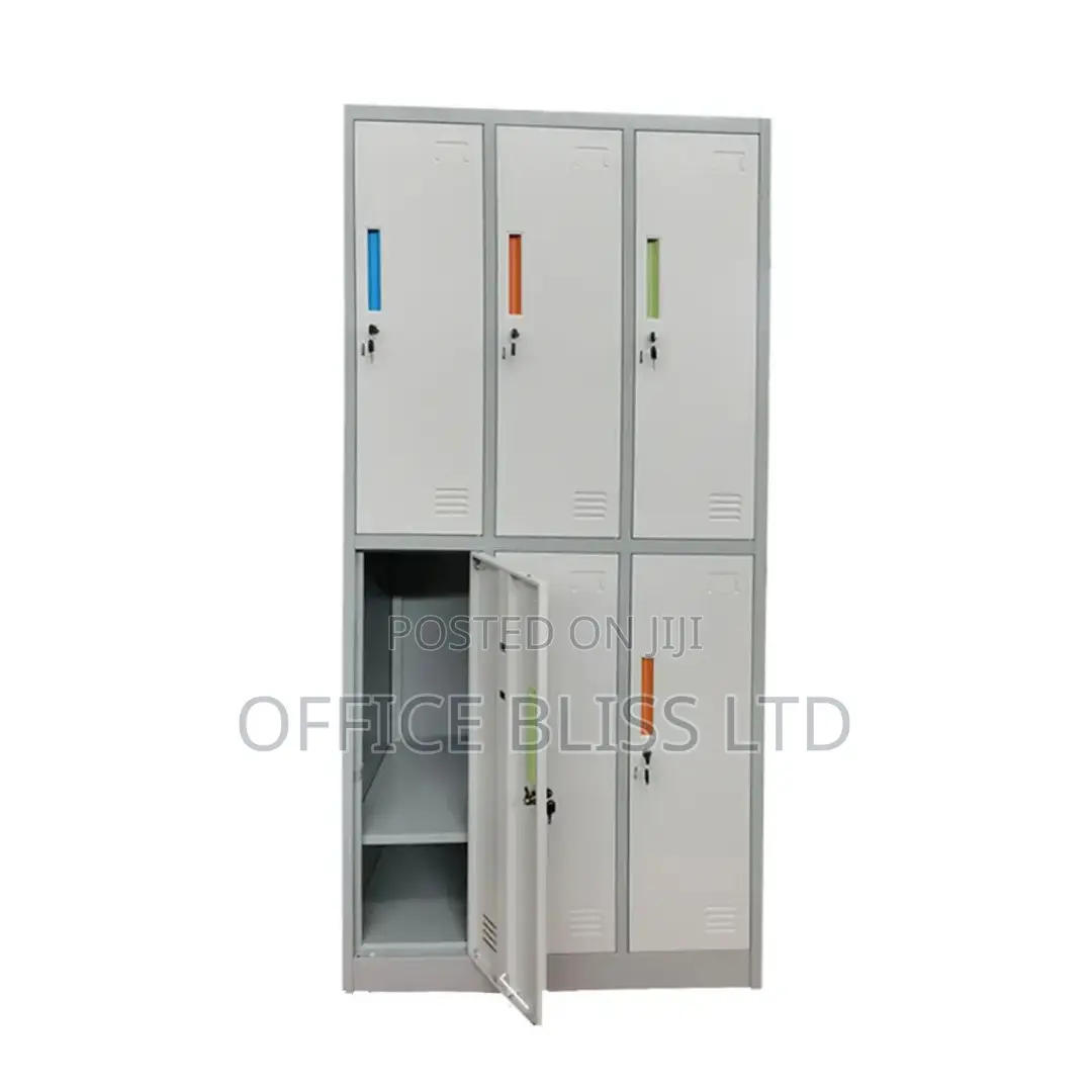 6 Door Steel Locker With Key Lock