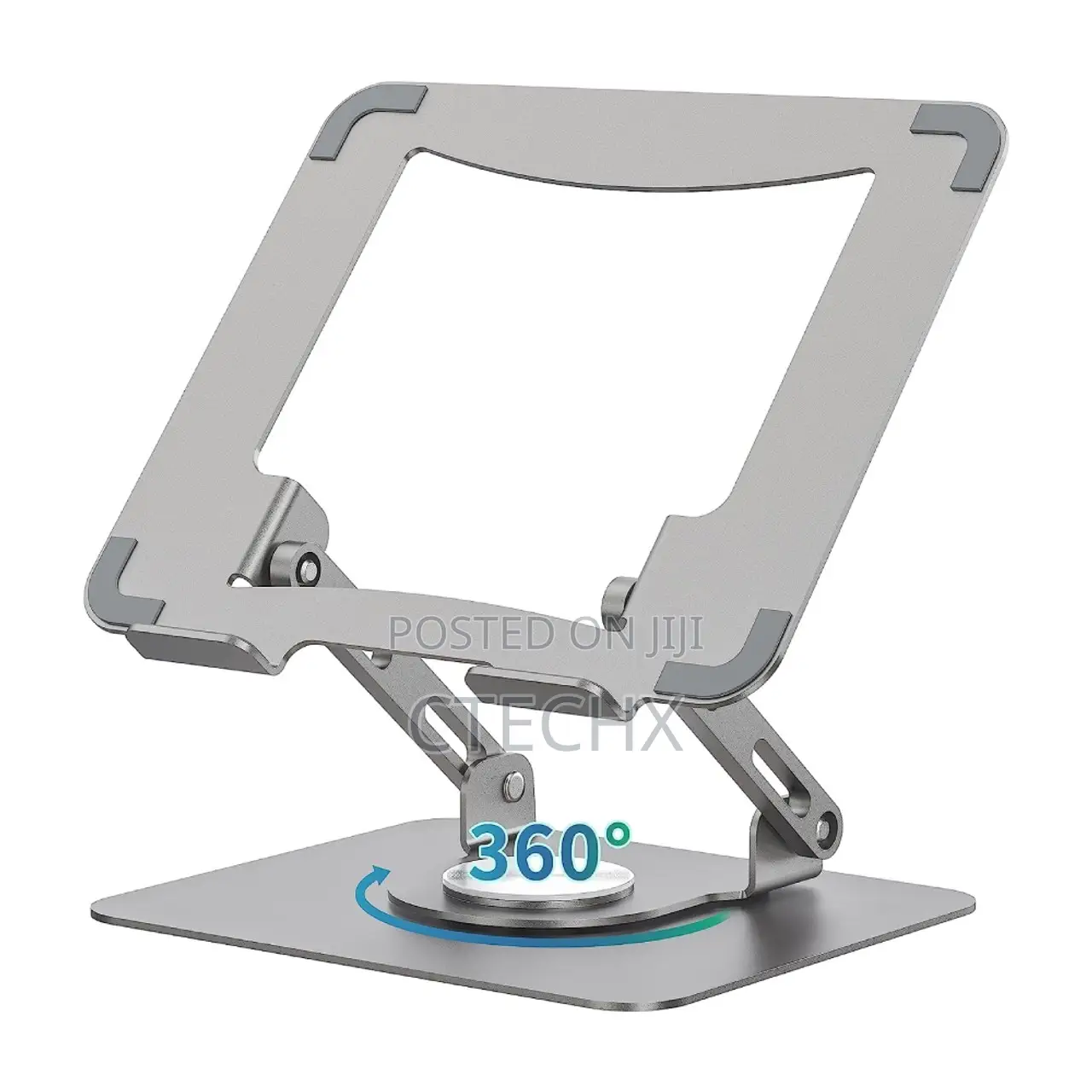Soundance Laptop Stand With 360° Rotating Base - Silver Grey