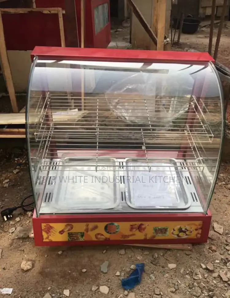 2-Plate Red Snacks Warmer Machine