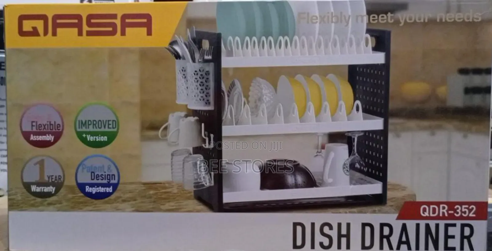 Qasa 3 Layers Dish Drainer Plate Rack