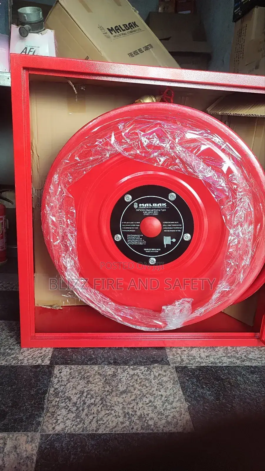 Fire Hose Reel With Cabinet Complete Set