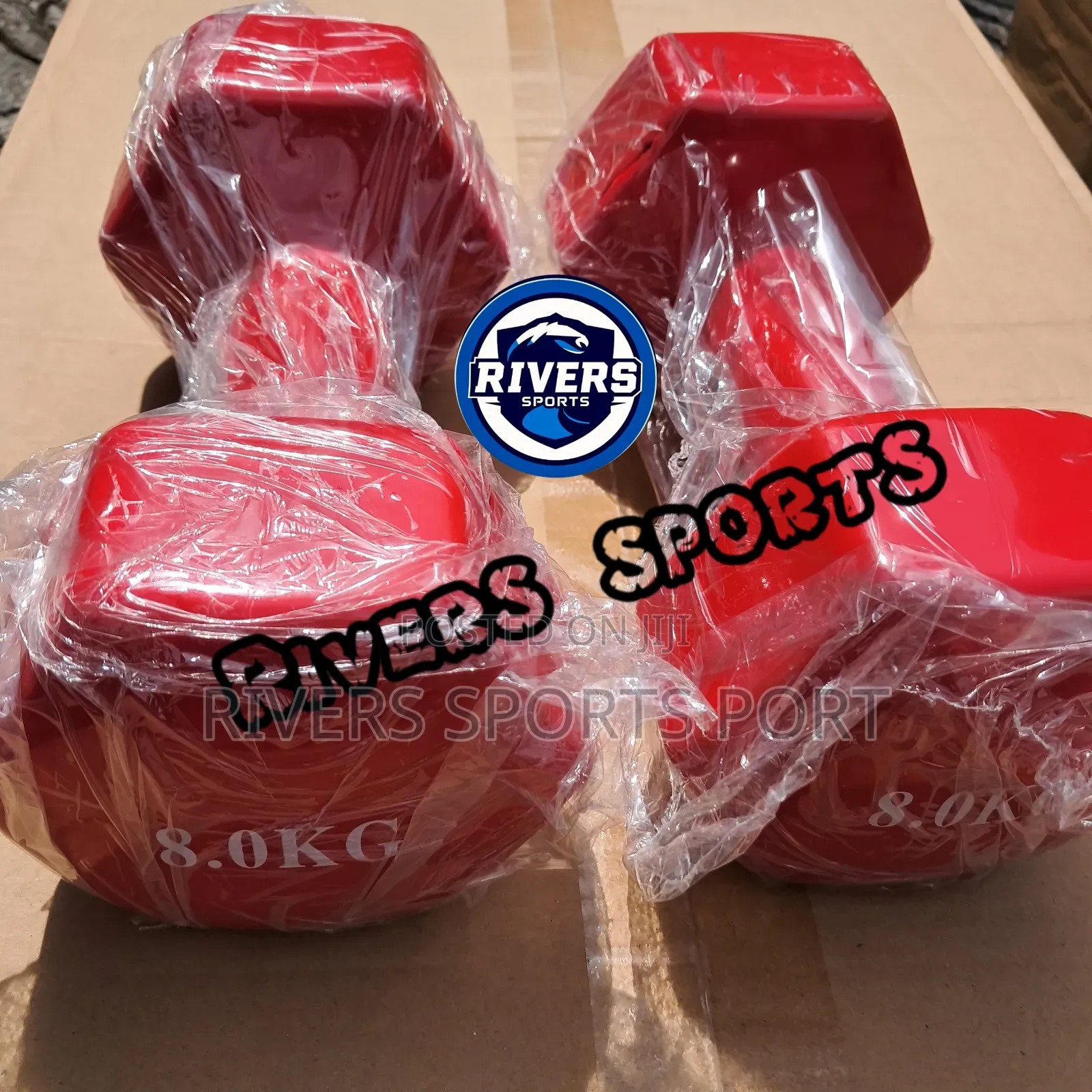 A Pair of 8kg Vinyl Dumbbell