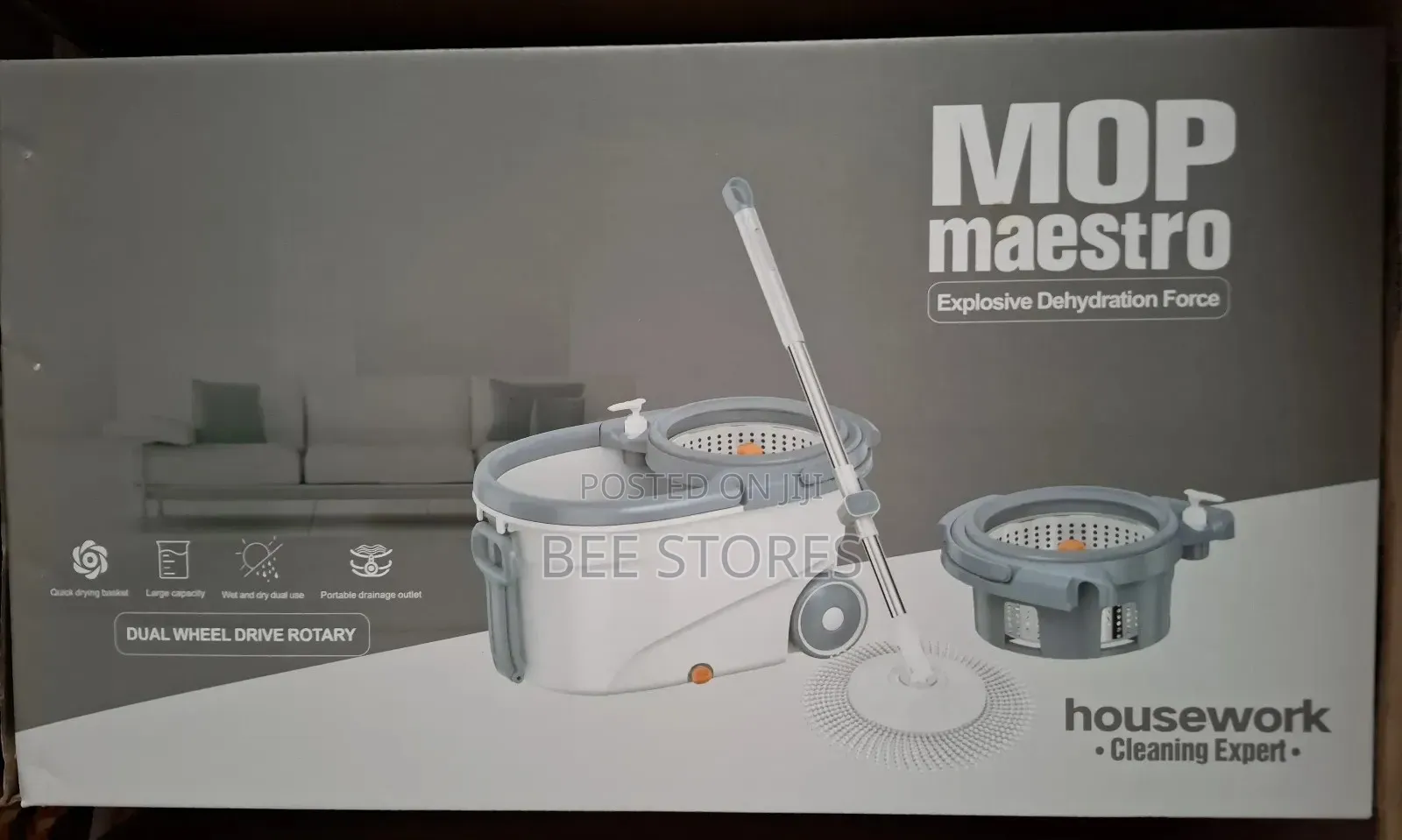 Quality Luxury Spin Mop With Wheel and Soap Dispenser