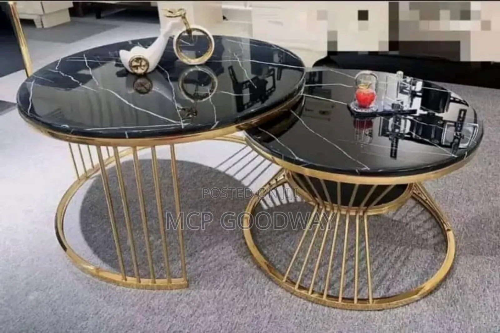 Center Table 
2in1 Marble Top 
Metal Frame