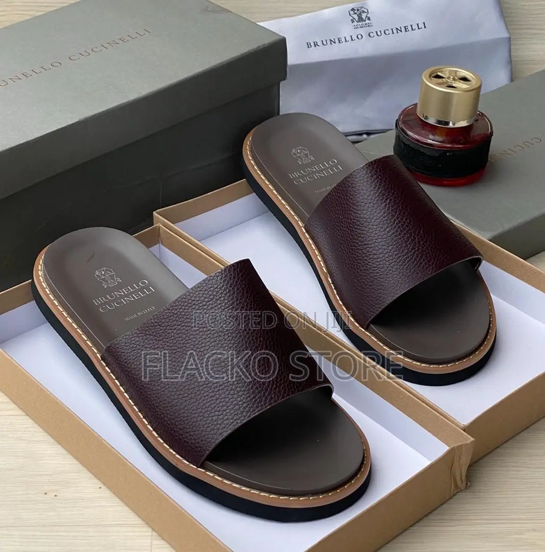 Original Brunello Cucinelli Leather Slippers