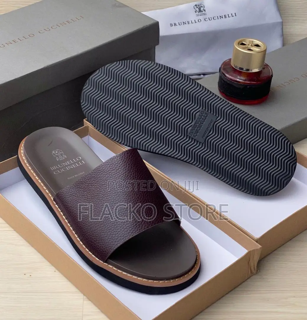 Original Brunello Cucinelli Leather Slippers
