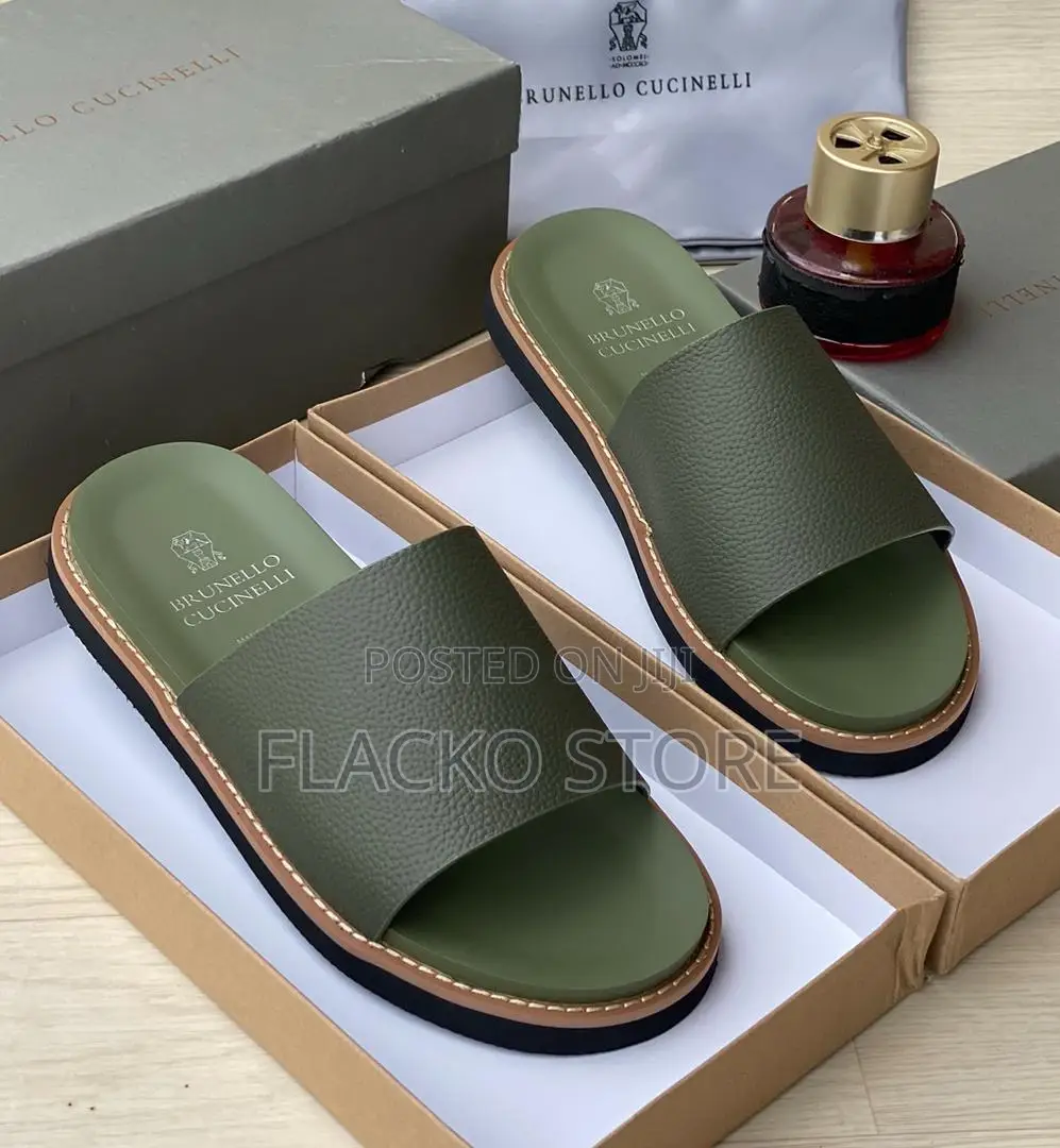 Original Brunello Cucinelli Leather Slippers