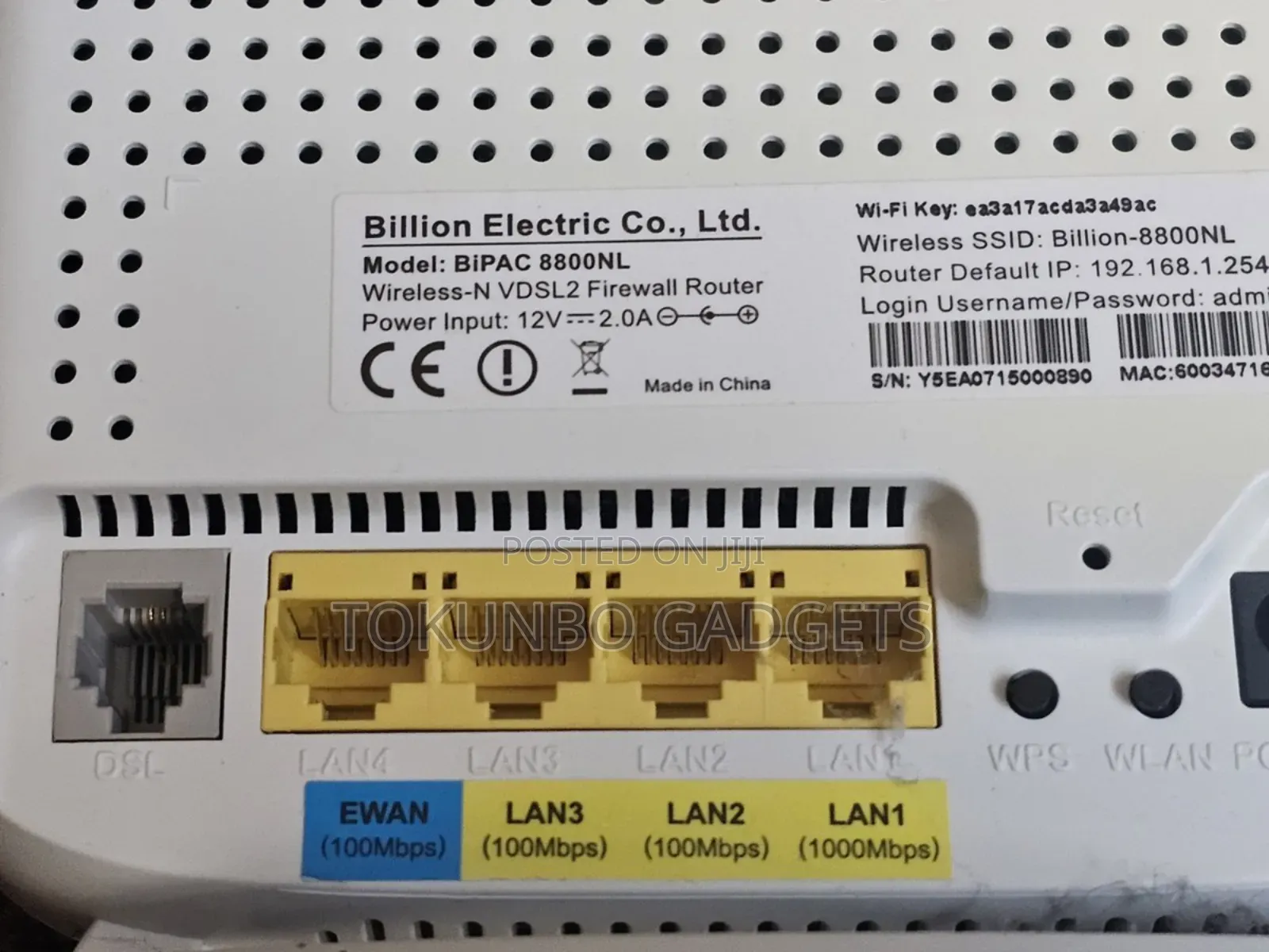 Billion Bipac 8800nl Wireless-N Vdsl2/Adsl2+Modem and Router