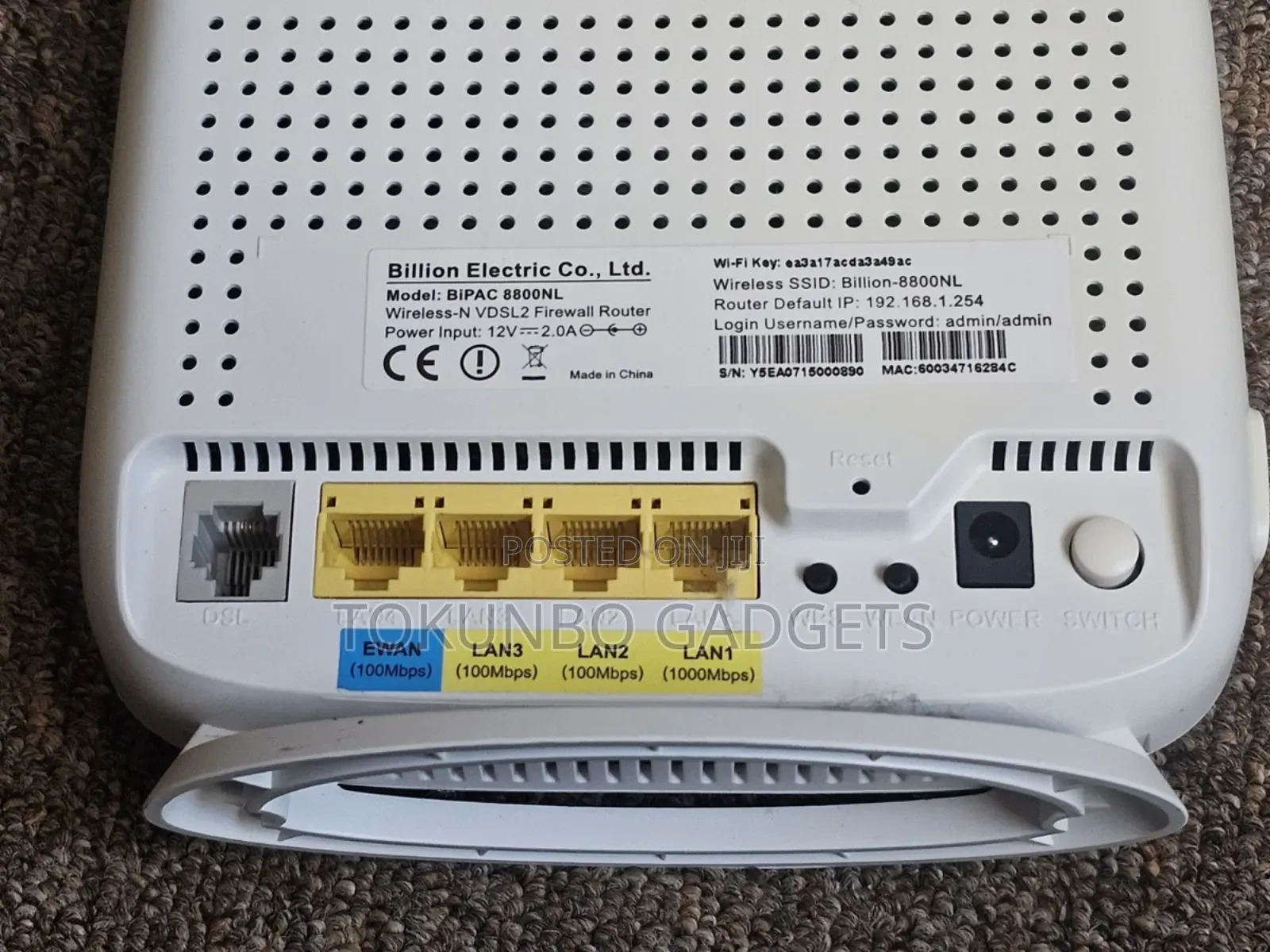 Billion Bipac 8800nl Wireless-N Vdsl2/Adsl2+Modem and Router