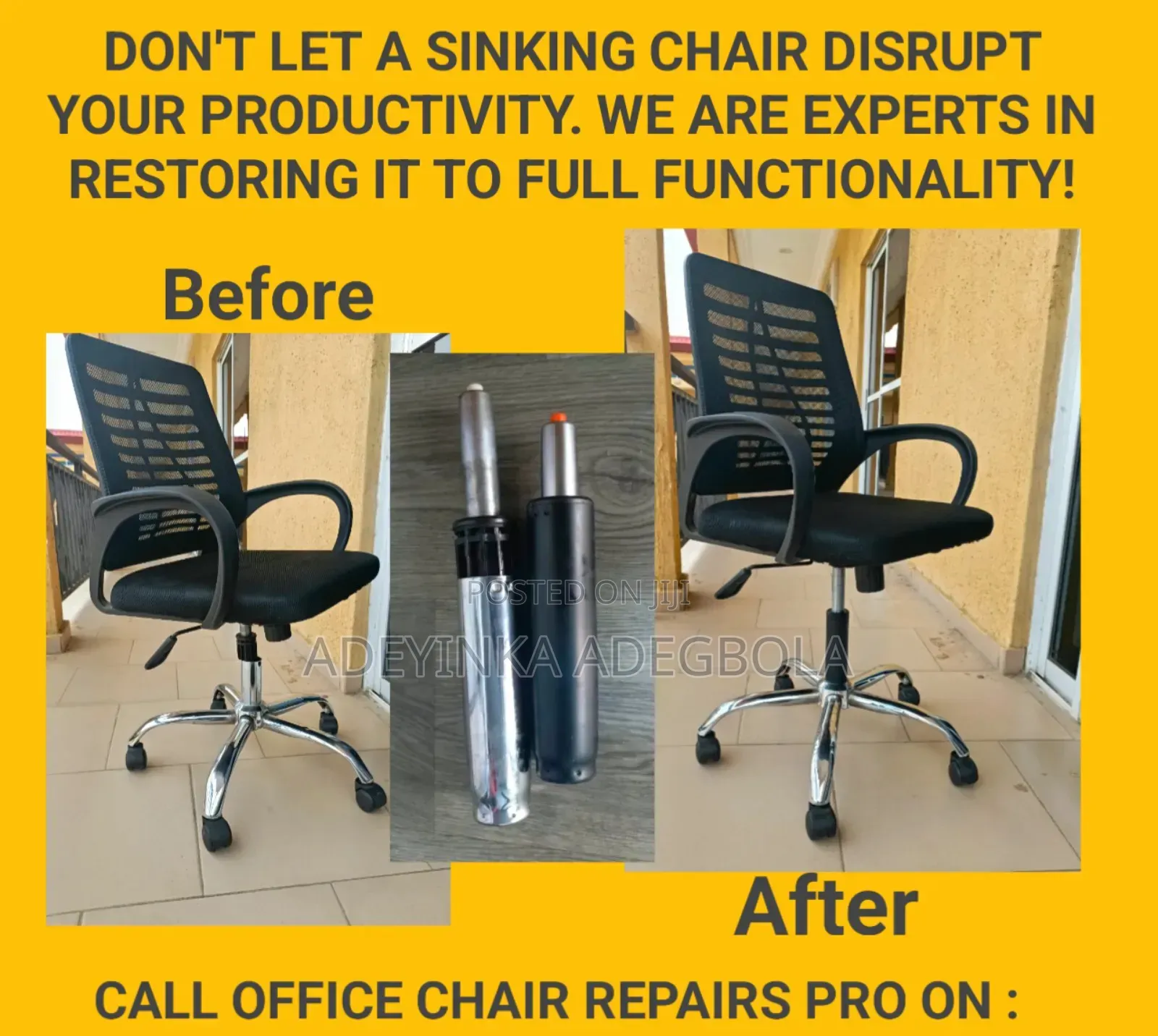 Sinking Office Chair? Get It Fixed Today!