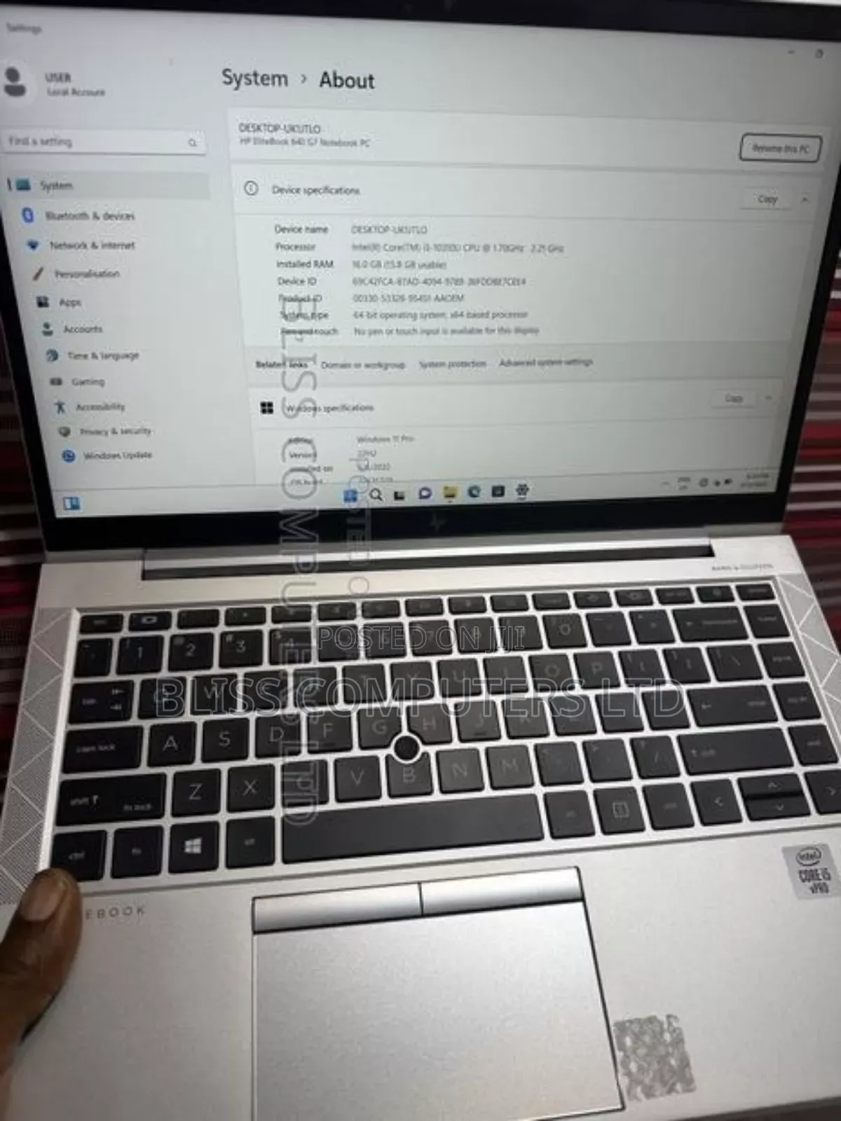Laptop HP EliteBook 840 G7 16GB Intel Core i5 SSD 256GB