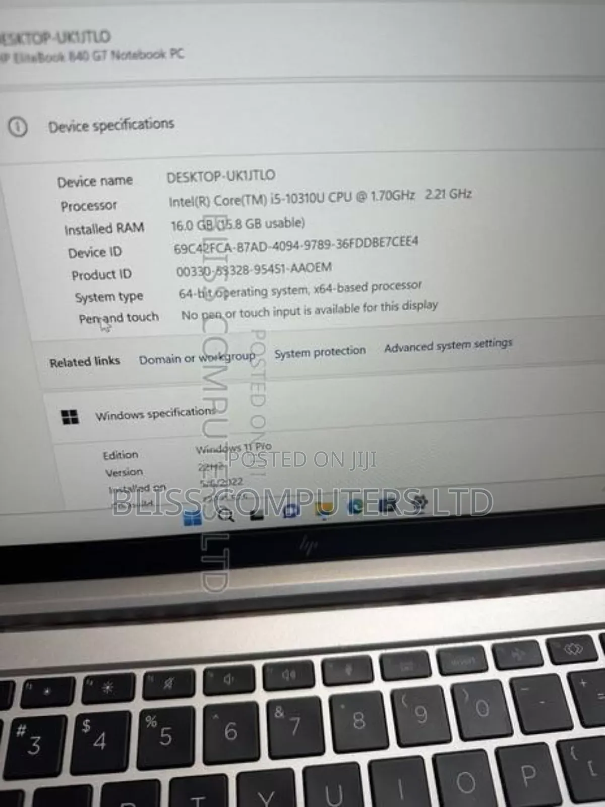 Laptop HP EliteBook 840 G7 16GB Intel Core i5 SSD 256GB