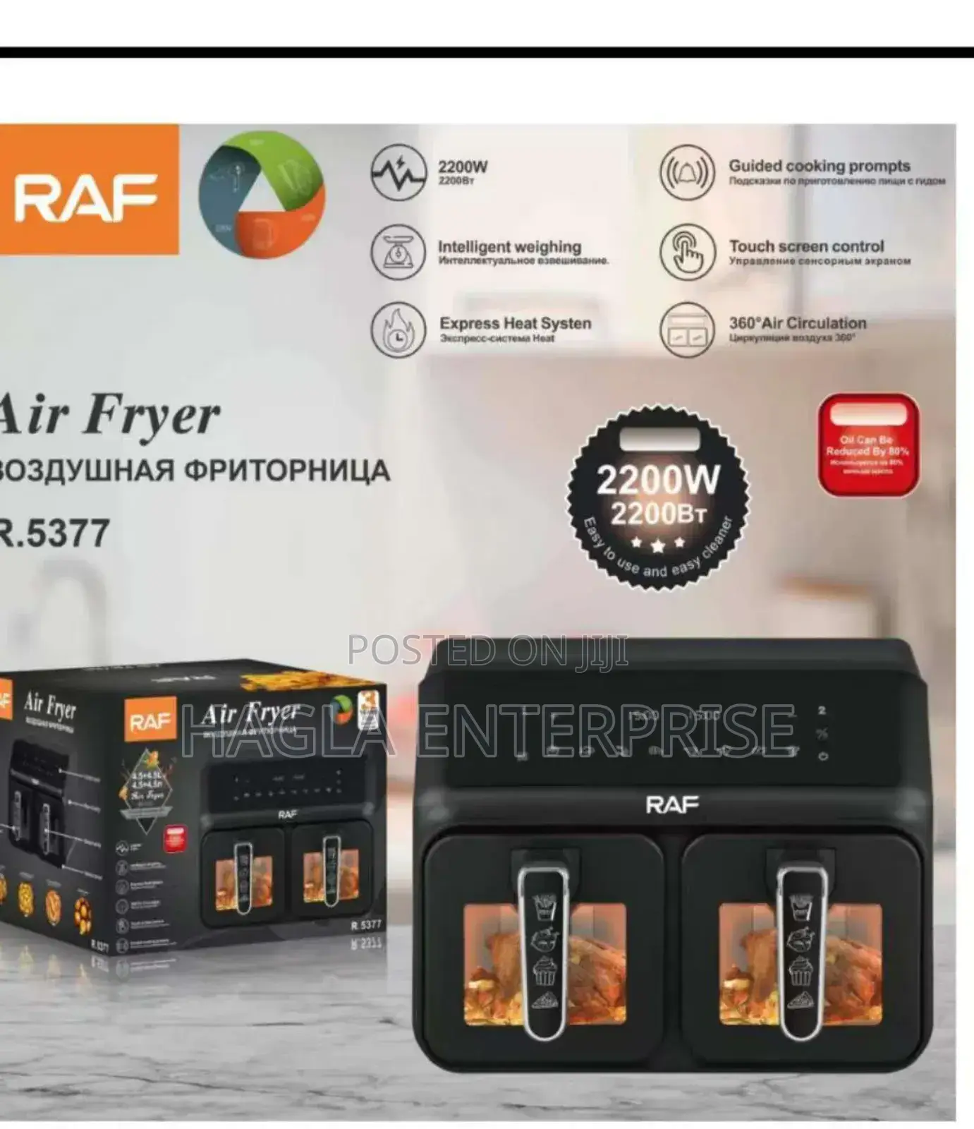 .Raf 9l Double Door Air Fryer