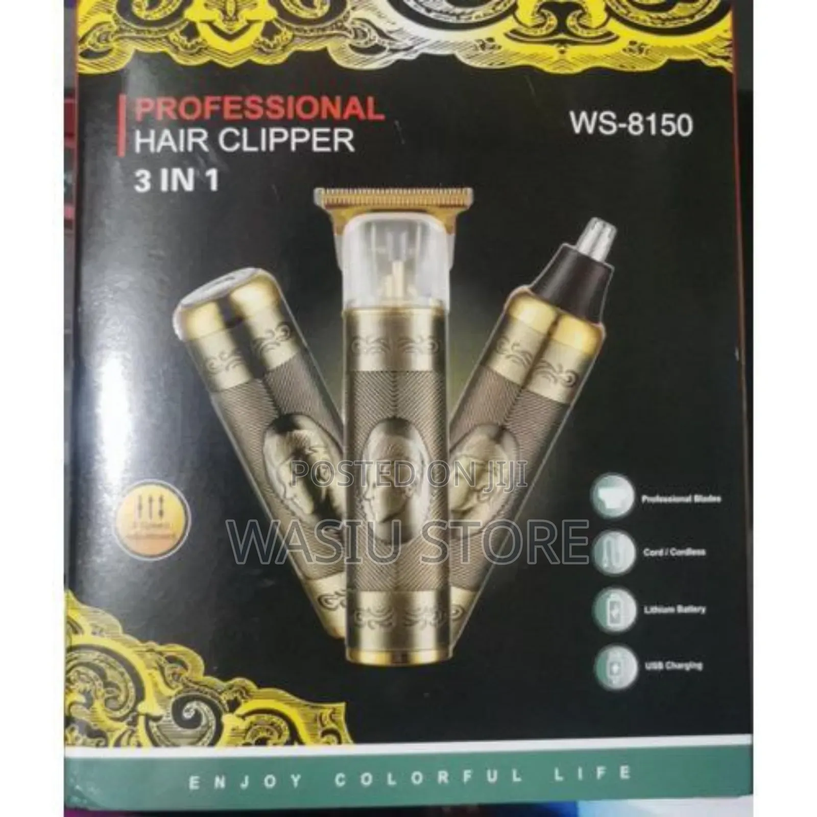 Ws-8150 Professional 3-in-1 Hair Clipper